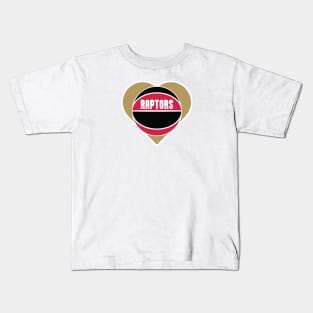 Heart Shaped Toronto Raptors Basketball Kids T-Shirt